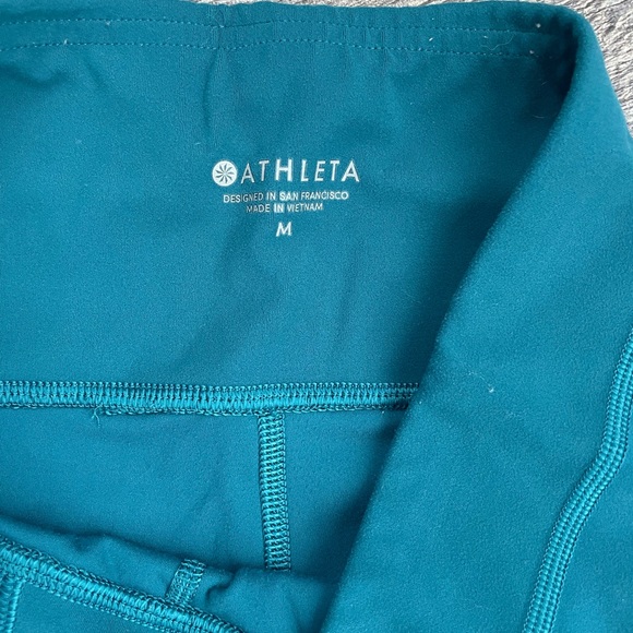 NWOT Athleta leggings, medium, teal - Picture 2 of 5